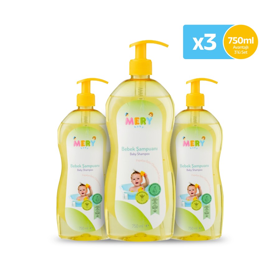 Bebek Şampuanı – Papatya Özlü x3 Adet - 750 ml